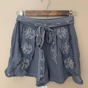 Flower Stitched Soft Shorts